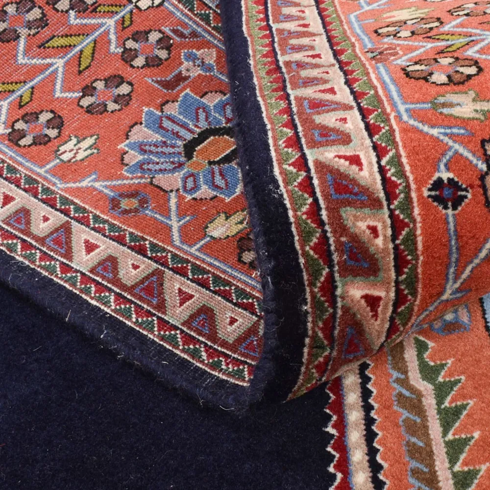 Tapete Gabbeh - Kashkuli Persa - 250 x 180 cm - azul escuro
