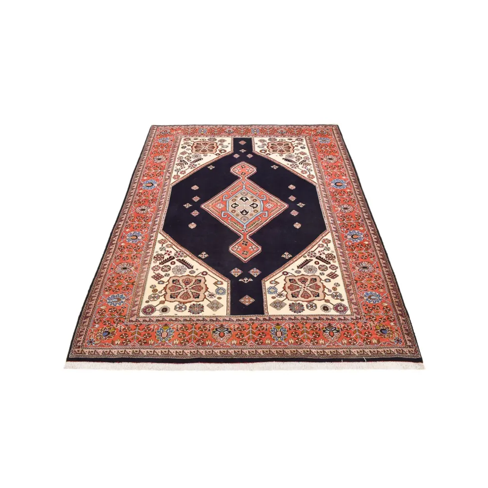 Tapete Gabbeh - Kashkuli Persa - 250 x 180 cm - azul escuro