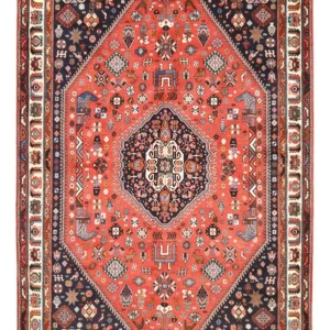 Tapete Gabbeh - Kashkuli Persa - 255 x 155 cm - vermelho claro