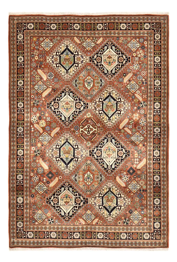 Tapete Gabbeh - Kashkuli Persa - 290 x 176 cm - bege escuro