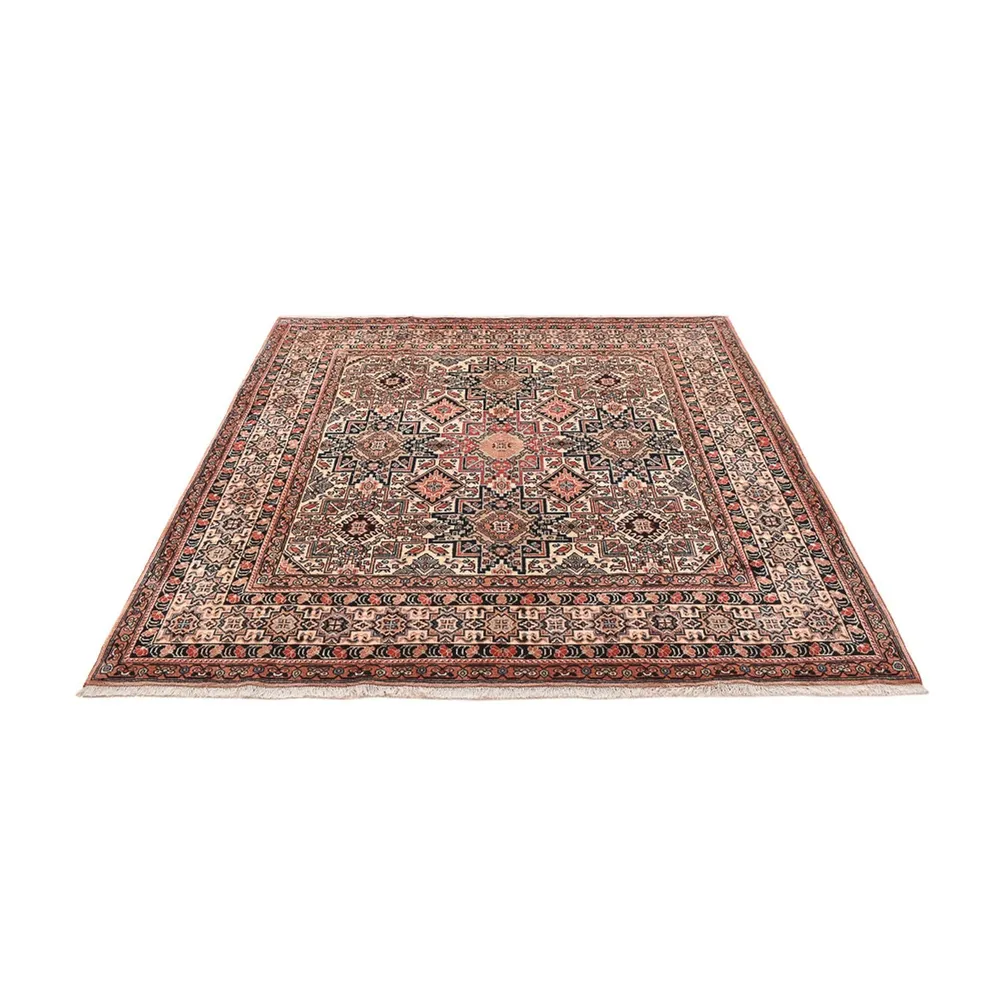 Tapete Gabbeh - Kashkuli Persa praç - 195 x 195 cm - bege escuro
