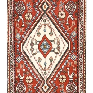 Tapete Gabbeh - Kashkuli Persa - 60 x 35 cm - vermelho