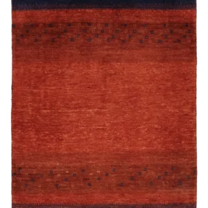 Tapete Gabbeh - Kashkuli Persa - 97 x 74 cm - vermelho escuro