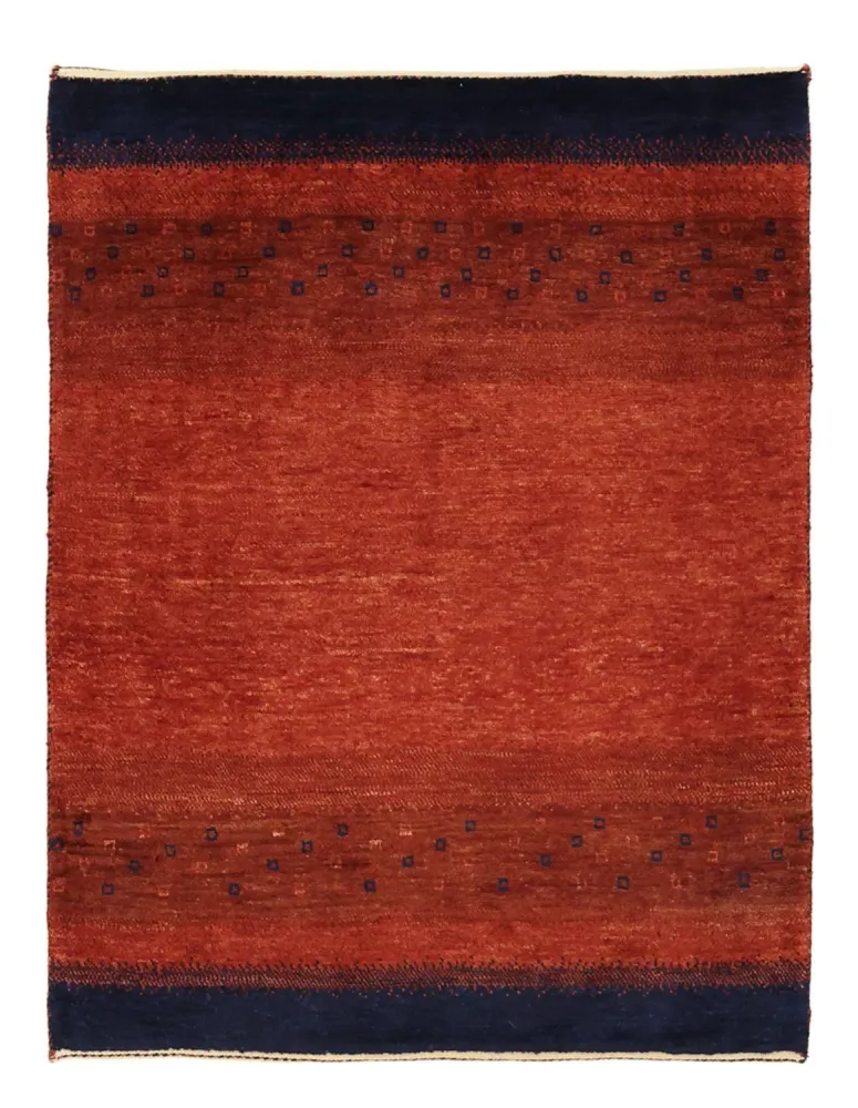 Tapete Gabbeh - Kashkuli Persa - 97 x 74 cm - vermelho escuro