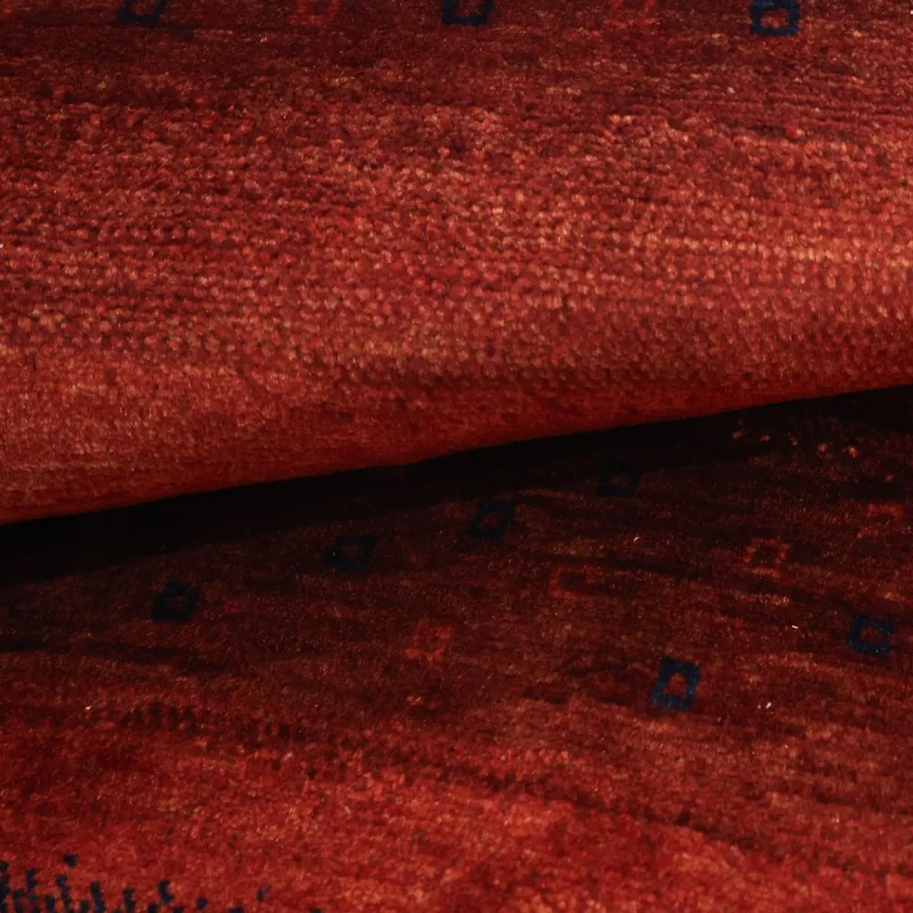 Tapete Gabbeh - Kashkuli Persa - 97 x 74 cm - vermelho escuro