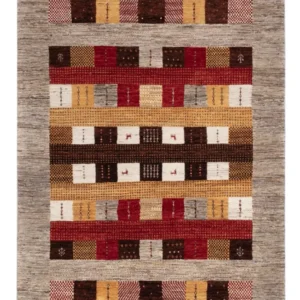 Tapete Gabbeh - Loribaft Indus - 193 x 145 cm - multicolorido