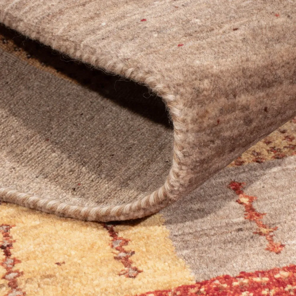 Tapete Gabbeh - Loribaft Indus - 204 x 143 cm - multicolorido