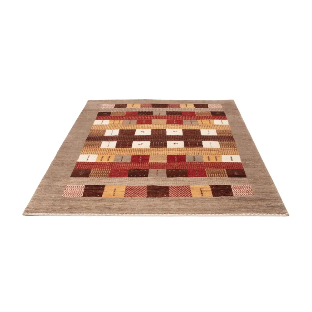 Tapete Gabbeh - Loribaft Indus - 204 x 143 cm - multicolorido