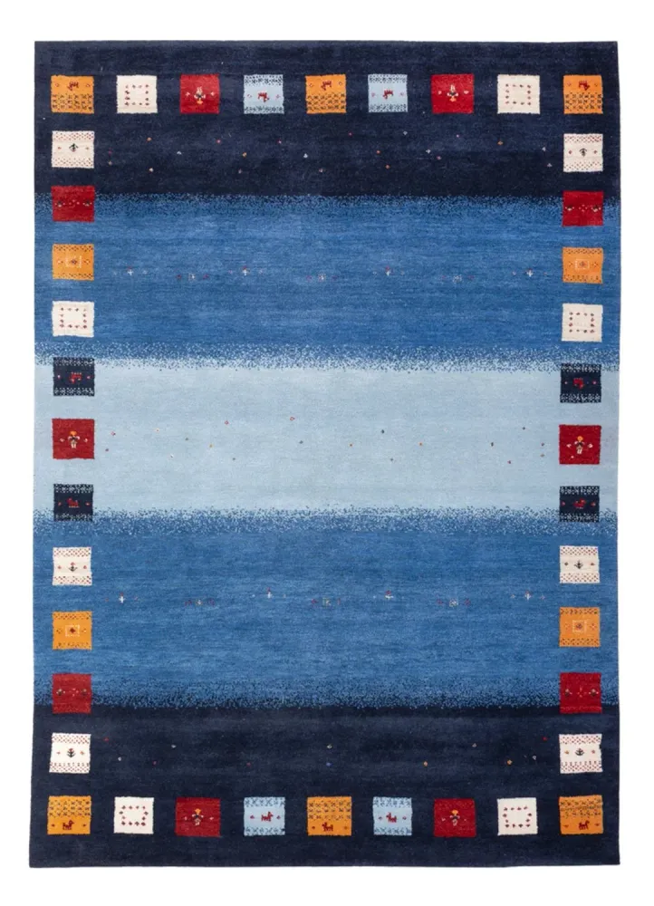 Tapete Gabbeh - Loribaft Indus - 240 x 169 cm - azul