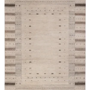 Tapete Gabbeh - Loribaft Indus - 246 x 176 cm - bege claro