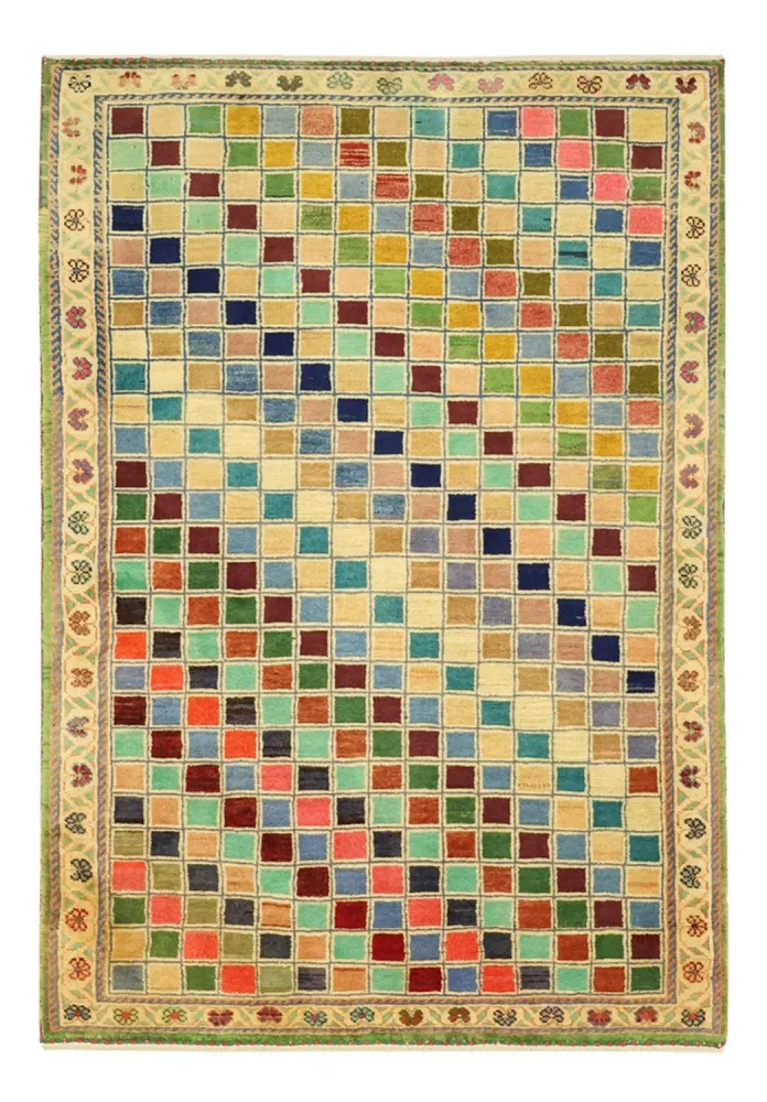 Tapete Gabbeh - Loribaft Persa - 117 x 79 cm - multicolorido