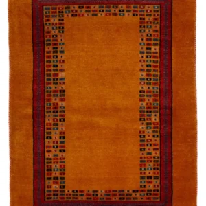 Tapete Gabbeh - Loribaft Persa - 118 x 84 cm - ouro