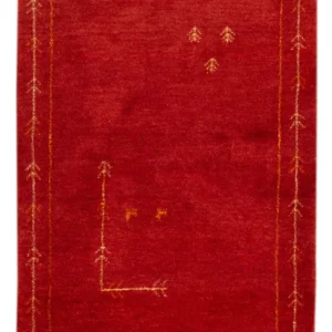Tapete Gabbeh - Loribaft Persa - 126 x 85 cm - vermelho