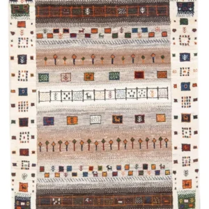 Tapete Gabbeh - Loribaft Persa - 127 x 84 cm - multicolorido