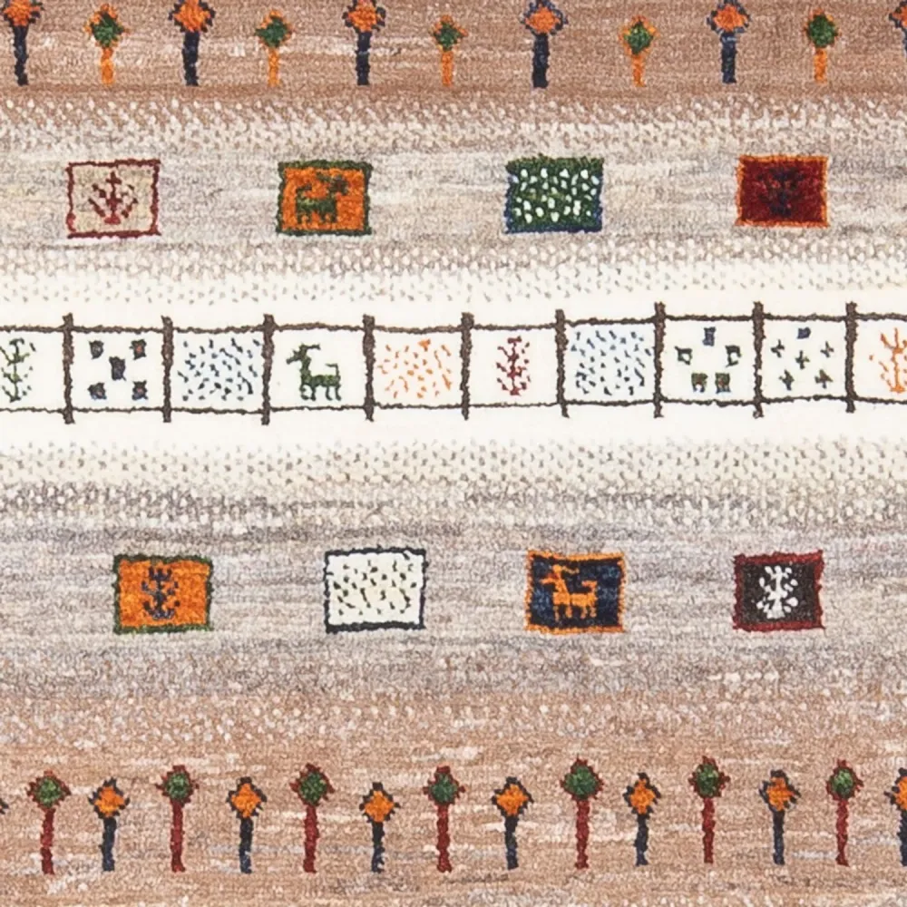 Tapete Gabbeh - Loribaft Persa - 127 x 84 cm - multicolorido