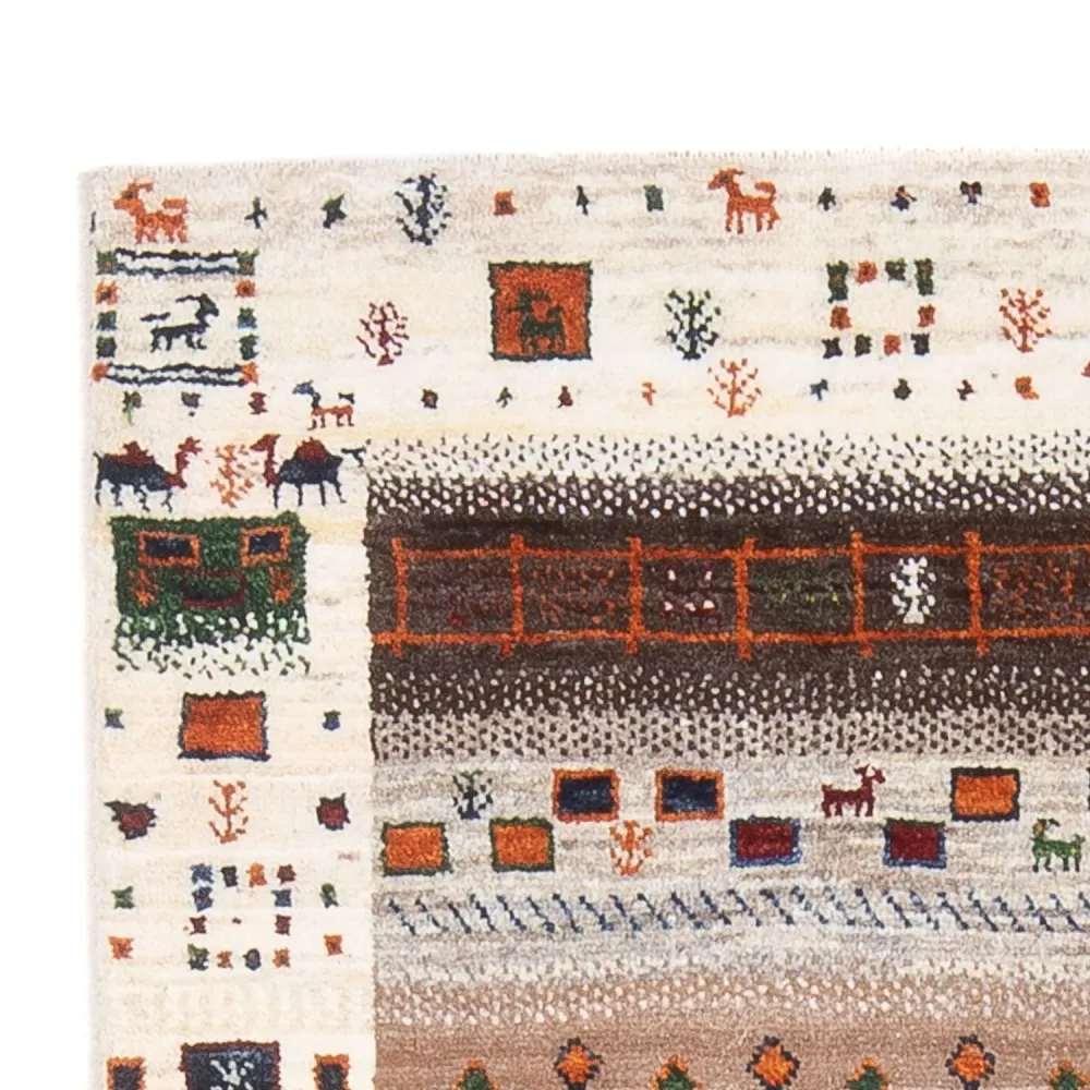 Tapete Gabbeh - Loribaft Persa - 127 x 84 cm - multicolorido
