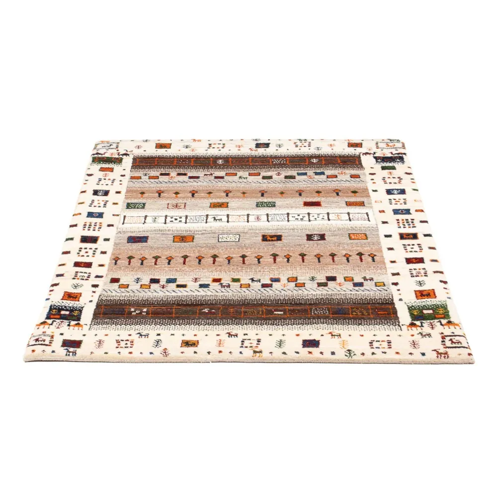 Tapete Gabbeh - Loribaft Persa - 127 x 84 cm - multicolorido