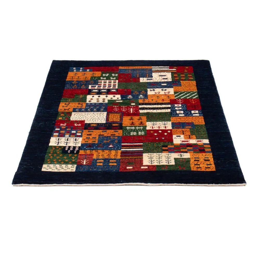 Tapete Gabbeh - Loribaft Persa - 129 x 83 cm - multicolorido
