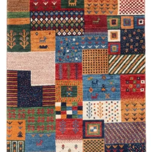 Tapete Gabbeh - Loribaft Persa - 130 x 82 cm - multicolorido
