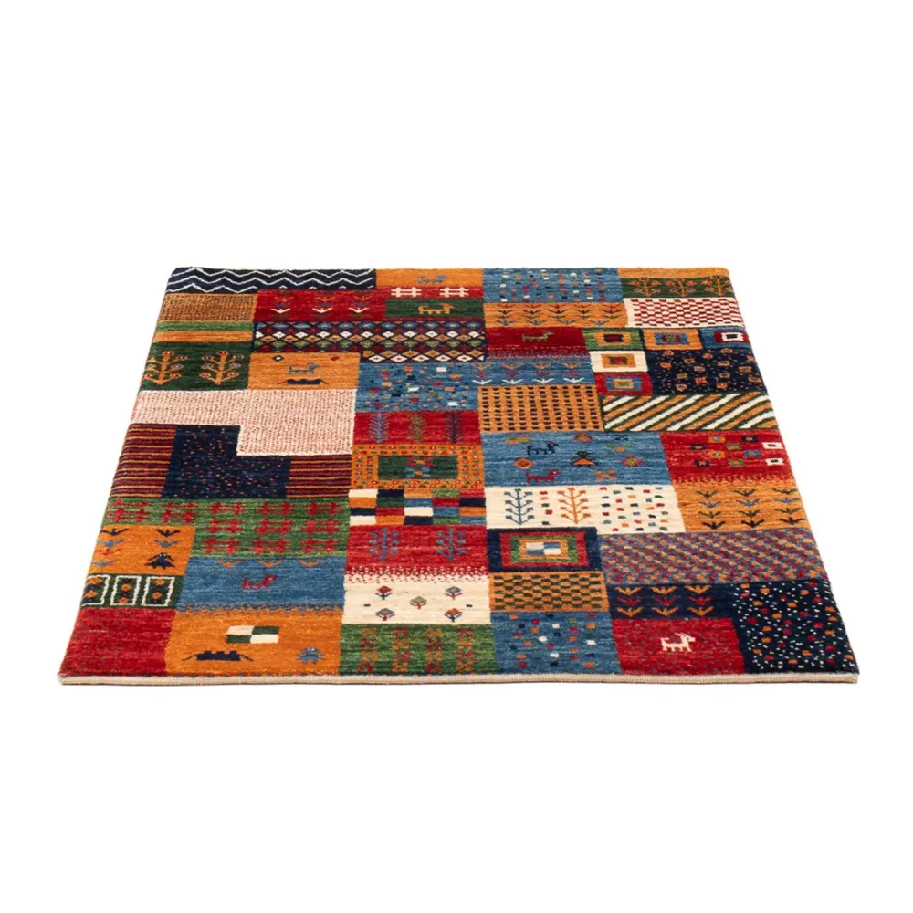 Tapete Gabbeh - Loribaft Persa - 130 x 82 cm - multicolorido