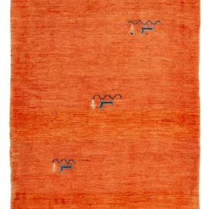 Tapete Gabbeh - Loribaft Persa - 130 x 80 cm - vermelho claro