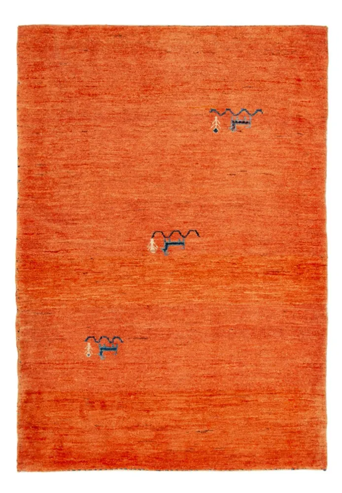 Tapete Gabbeh - Loribaft Persa - 130 x 80 cm - vermelho claro
