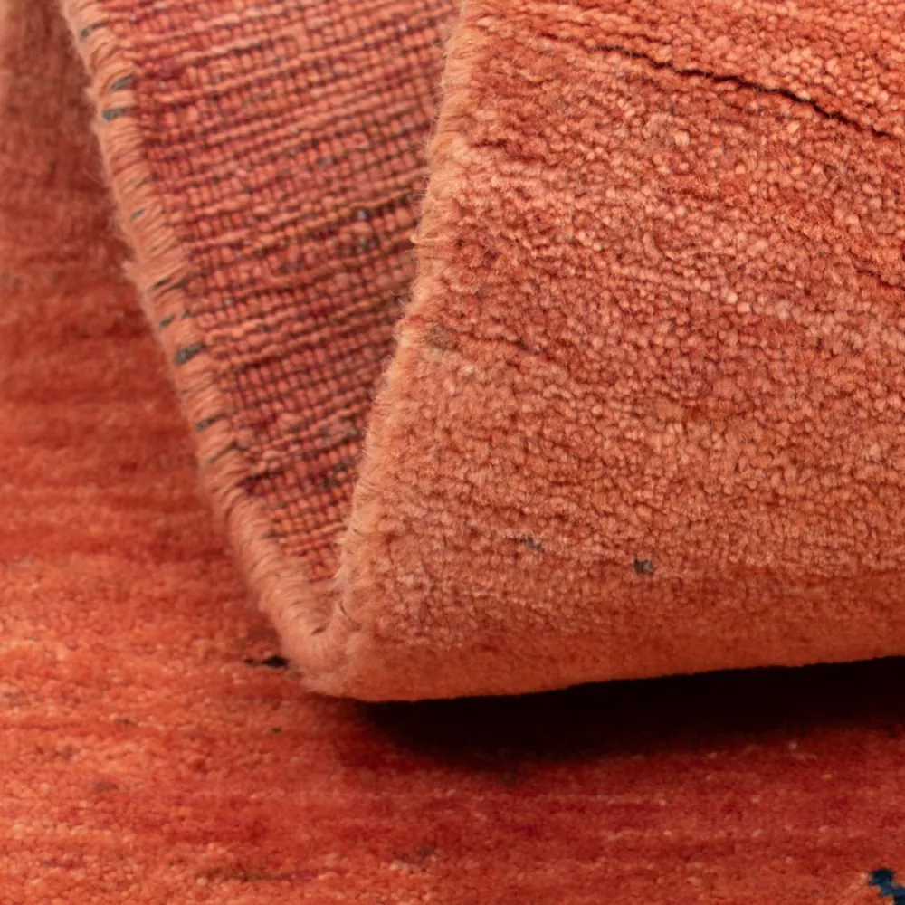 Tapete Gabbeh - Loribaft Persa - 130 x 80 cm - vermelho claro