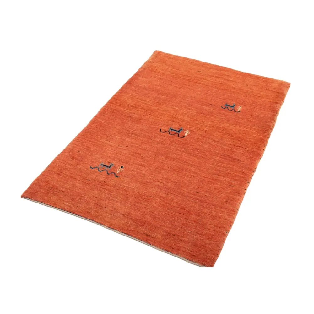 Tapete Gabbeh - Loribaft Persa - 130 x 80 cm - vermelho claro