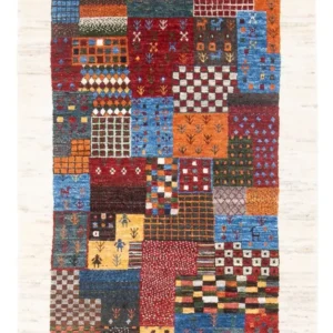 Tapete Gabbeh - Loribaft Persa - 135 x 80 cm - multicolorido