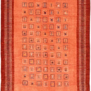 Tapete Gabbeh - Loribaft Persa - 149 x 103 cm - vermelho