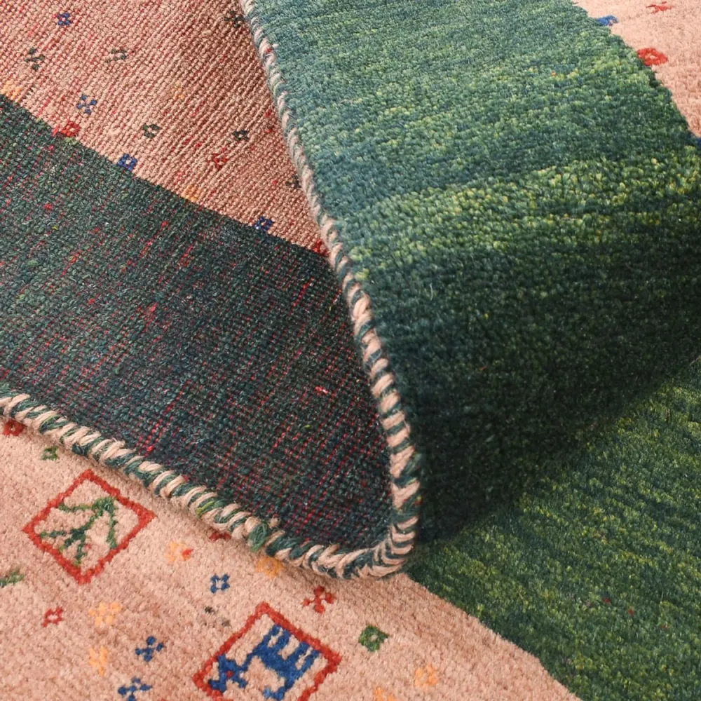 Tapete Gabbeh - Loribaft Persa - 150 x 108 cm - multicolorido