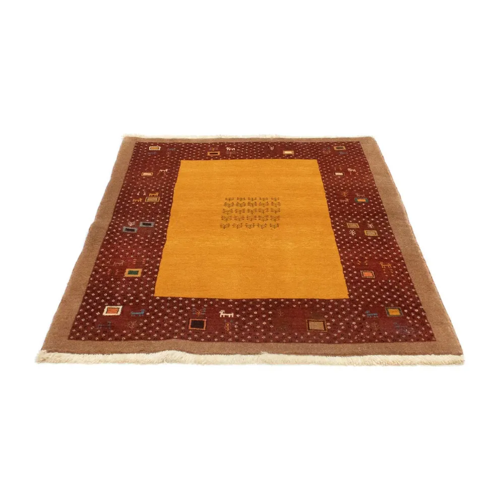 Tapete Gabbeh - Loribaft Persa - 150 x 110 cm - ouro