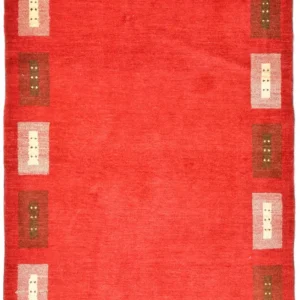 Tapete Gabbeh - Loribaft Persa - 166 x 104 cm - vermelho