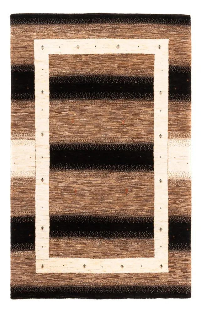 Tapete Gabbeh - Loribaft Persa - 190 x 125 cm - cinzento
