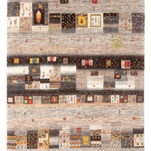 Tapete Gabbeh - Loribaft Persa - 196 x 131 cm - multicolorido