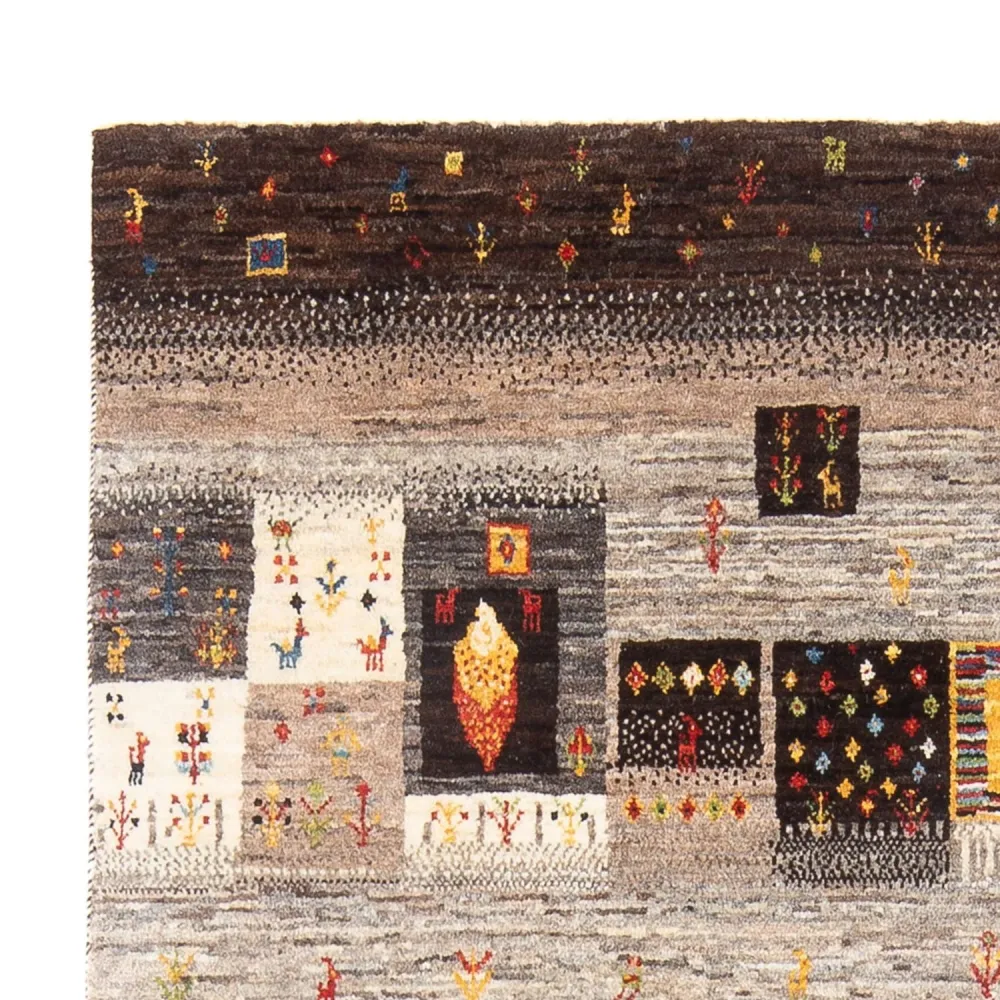 Tapete Gabbeh - Loribaft Persa - 196 x 131 cm - multicolorido