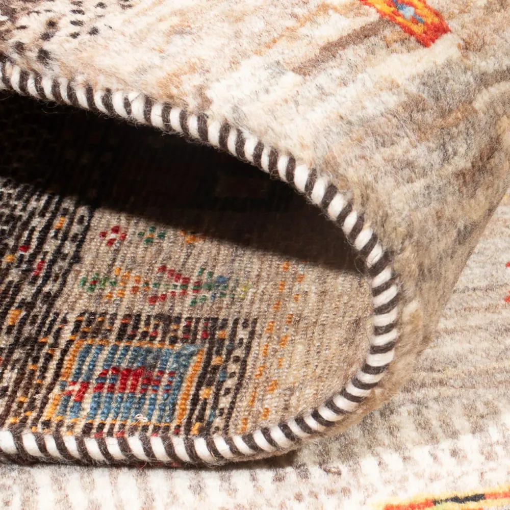 Tapete Gabbeh - Loribaft Persa - 196 x 131 cm - multicolorido