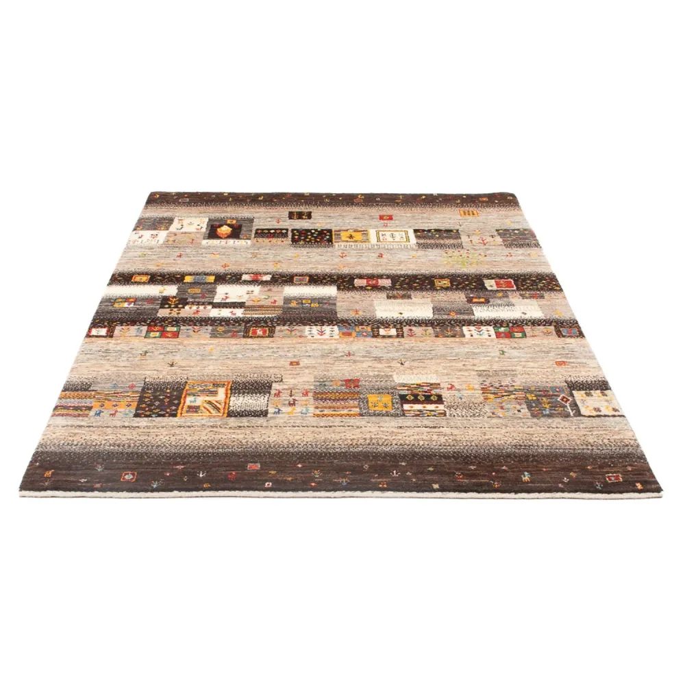 Tapete Gabbeh - Loribaft Persa - 196 x 131 cm - multicolorido