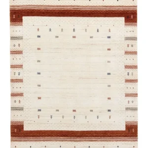Tapete Gabbeh - Loribaft Persa - 201 x 146 cm - bege