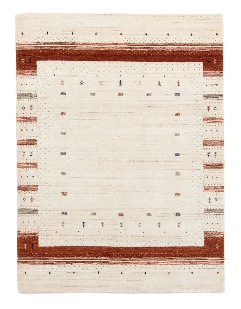 Tapete Gabbeh - Loribaft Persa - 201 x 146 cm - bege