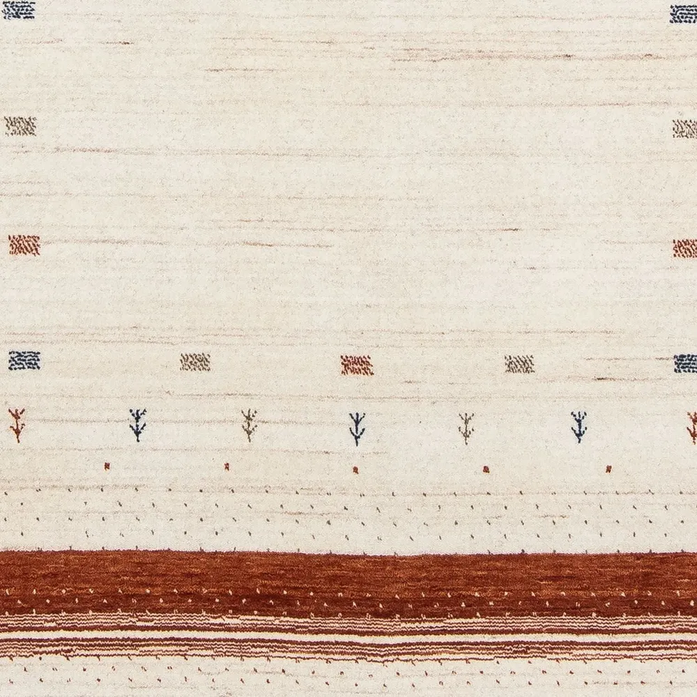 Tapete Gabbeh - Loribaft Persa - 201 x 146 cm - bege