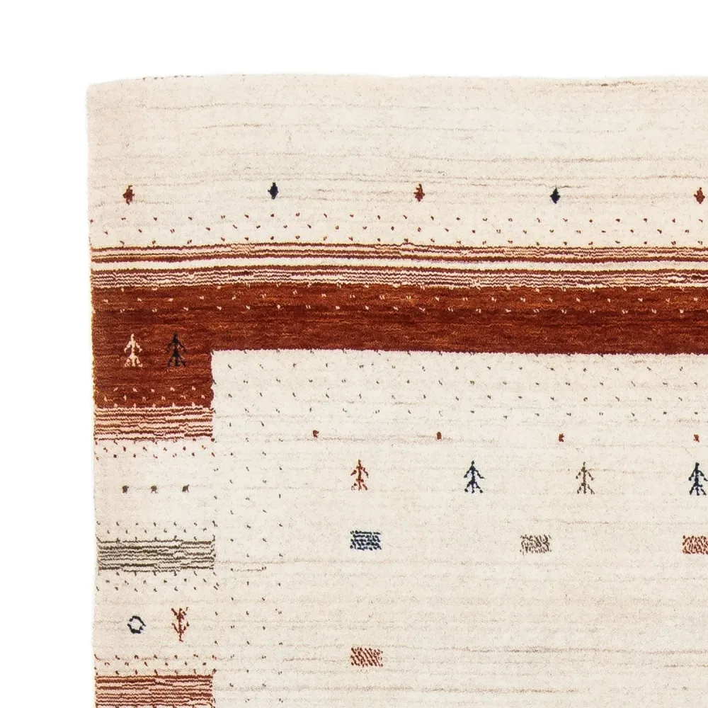 Tapete Gabbeh - Loribaft Persa - 201 x 146 cm - bege