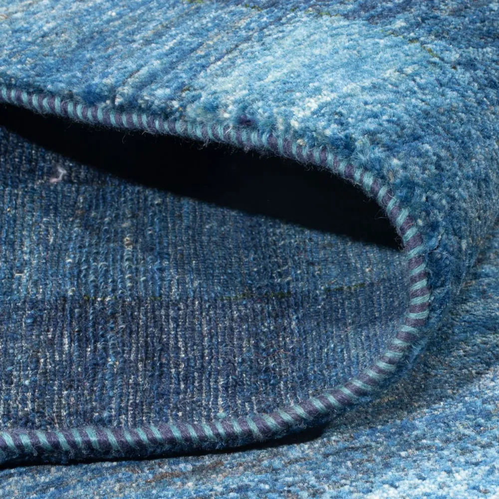 Tapete Gabbeh - Loribaft Persa - 225 x 186 cm - azul-mar