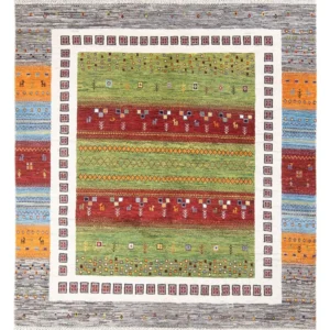 Tapete Gabbeh - Loribaft Persa - 249 x 173 cm - multicolorido