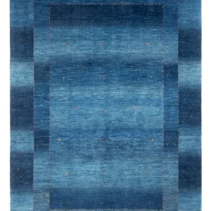 Tapete Gabbeh - Loribaft Persa - 252 x 173 cm - azul escuro