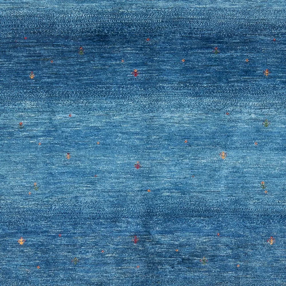 Tapete Gabbeh - Loribaft Persa - 252 x 173 cm - azul escuro