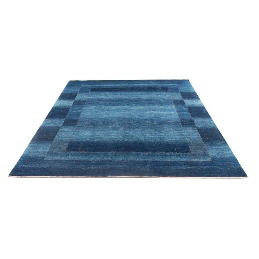 Tapete Gabbeh - Loribaft Persa - 252 x 173 cm - azul escuro