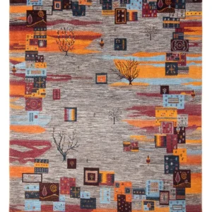 Tapete Gabbeh - Loribaft Persa - 276 x 204 cm - multicolorido