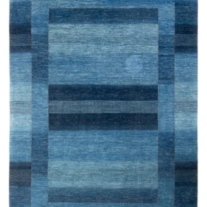 Tapete Gabbeh - Loribaft Persa - 287 x 196 cm - azul-mar