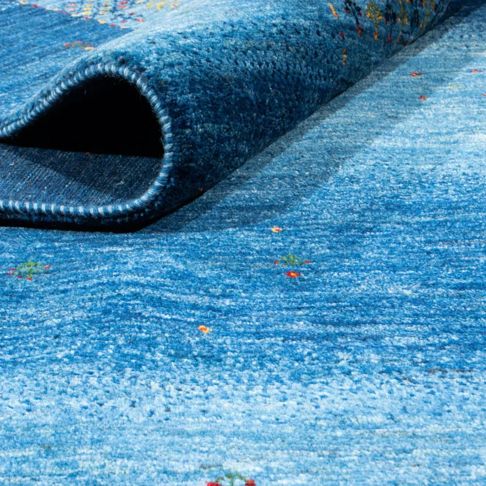 Tapete Gabbeh - Loribaft Persa - 331 x 228 cm - azul